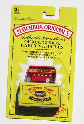 Matchbox Originals London Bus 1993 #5 Limited Collectors Series