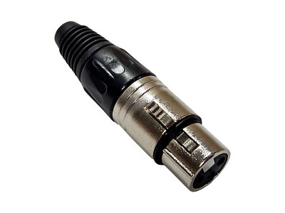 deetech XLR Stecker, female, 3-polig, silber