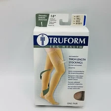 Truform 8810BG-S Beige Anti-Embolism Surgical Thigh Length Stockings 18 mmHg SM