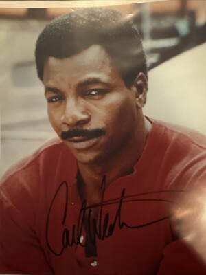 Carl Weathers SIGNED portrait photo 8x10