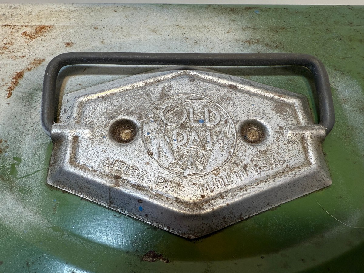 Boîte De Pêche Vintage Old Pal – Métal Bleu – Fabriquée Aux États-Unis