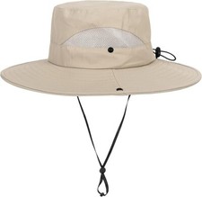 Kids Sun Hat with UV Protection Beach Bucket for Boys  Girls Wide Brim Safari B
