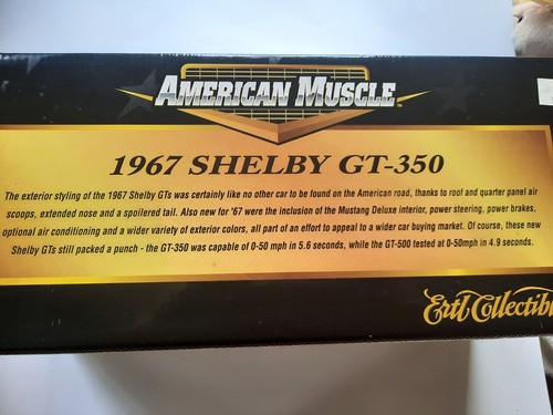 Ertl American Muscle 1967 Ford Mustang Shelby GT-350 Maßstab 1:18 Diecast Auto. Neu - Bild 4 von 5