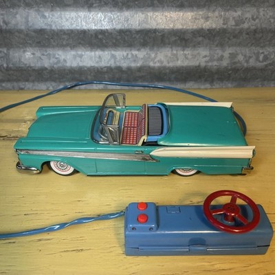 Cragstan Battery Operated Tin Ford Fairlane 500 Toy Car Japan