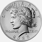 2023-P Peace Silver Dollar Proof Coin Box & COA