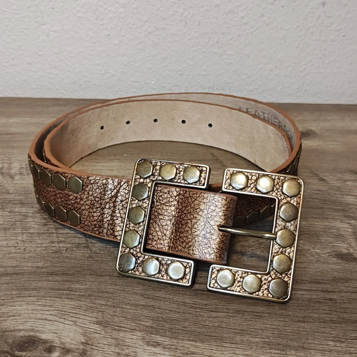 Leatherock Brown Studded boho rare jewel belt womens LEATHEROCK Animal Print Belts for Women for sale | eBay main image 3