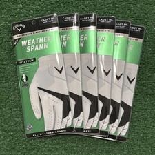 NEW 6 Callaway Weather Spann Golf Glove Men  s MLH Left Hand Size Cadet M/L