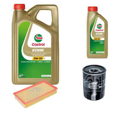 FEBI BILSTEIN Inspektionspaket 6L CASTROL EDGE 5W-30 M für Jaguar S-Type X200