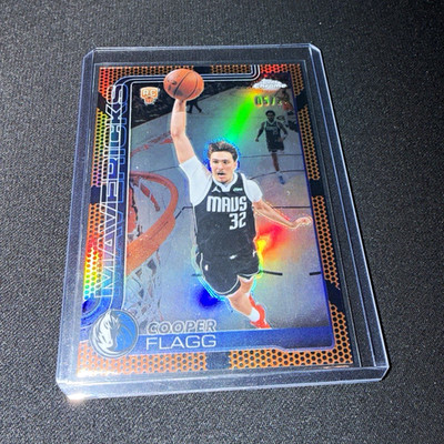 Topps Chrome Update Cooper Flagg Orange Basketball Refractor [RC] #151 05/25