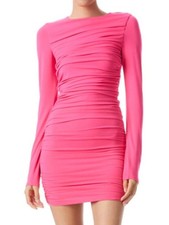 Alice + Olivia Katherina Ruched Mini Dress Wild Pink NWT Size 6
