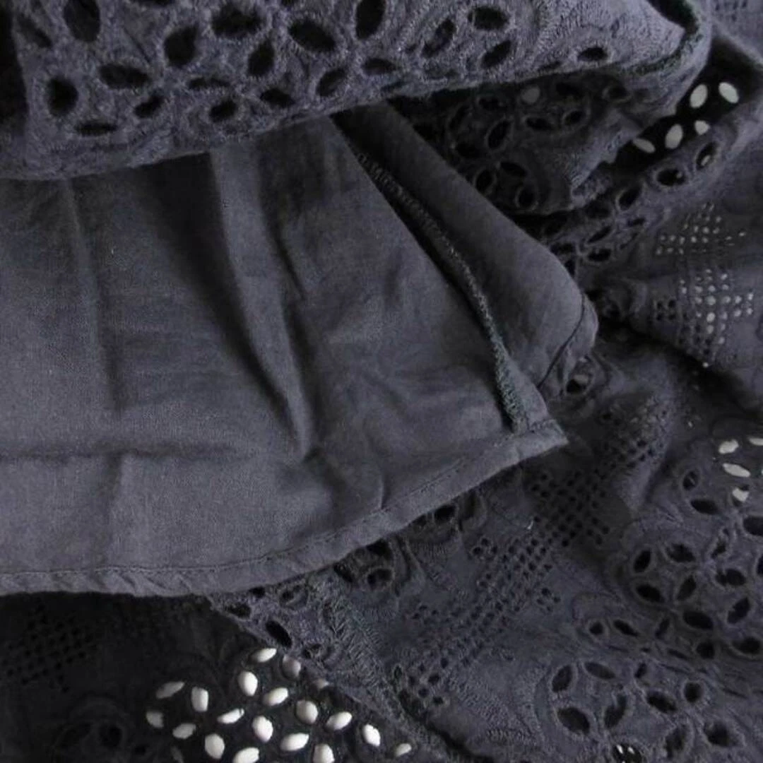 VETEMENTS Abito smanicato Plain People lungo pizzo 38 nero 085 54074 EE spalla usat