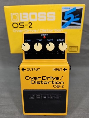 Boss OS-2 Overdrive Distortion Guitar Pedal Box & Paperwork Tested Working