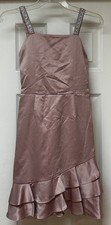 Speechless Girls Dusty Rose Dress With Rhinestone Straps Size 16 NWT