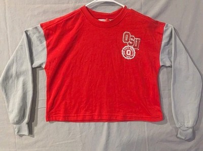 Ohio State Buckeyes OSU WEAR Erin Andrews Sweatshirt Crewneck Crop Shirt S NWT