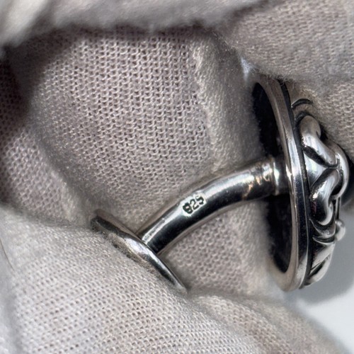 SCOTT KAY LARGE SIZE STERLING SILVER ONYX CUFFLINKS - NICE CONDITION -BEST OFFER - Picture 8 of 11