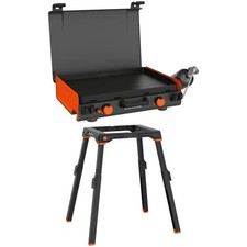 Blackstone 2-Burner Camping Griddle 20"x14" w/ Hood + Adjustable Leg Kit