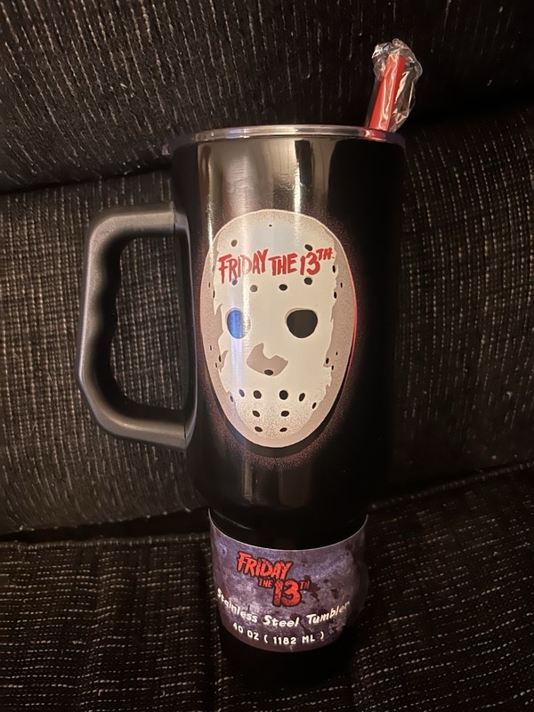 Friday The 13th Stainless Steel Tumbler 40oz Jason Mask Halloween Horror New