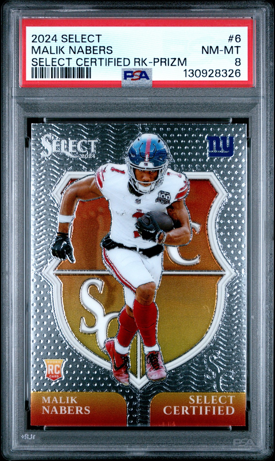 Malik Nabers Panini Select Certified Rookies #6 Prizm
