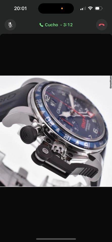 Graham Chronofighter tamanho grande GMT 47mm automático 2OVGS.B26A.C89S  - Imagem 4 de 4