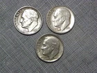 Roosevelt Dimes (Lot Of Three) : 1946 P, 1956 P, 1960 D.