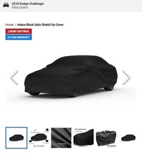 Indoor Black Satin Shield Car Cover For Dodge Challenger