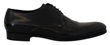 Dolce & Gabbana Black Leather Formal Dress Men's Shoes Authentic