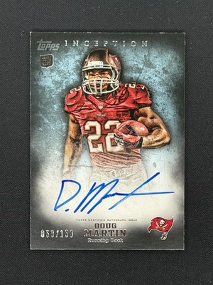 2012 Topps Inception #117 Doug Martin Blue #/150 Auto Rookie RC