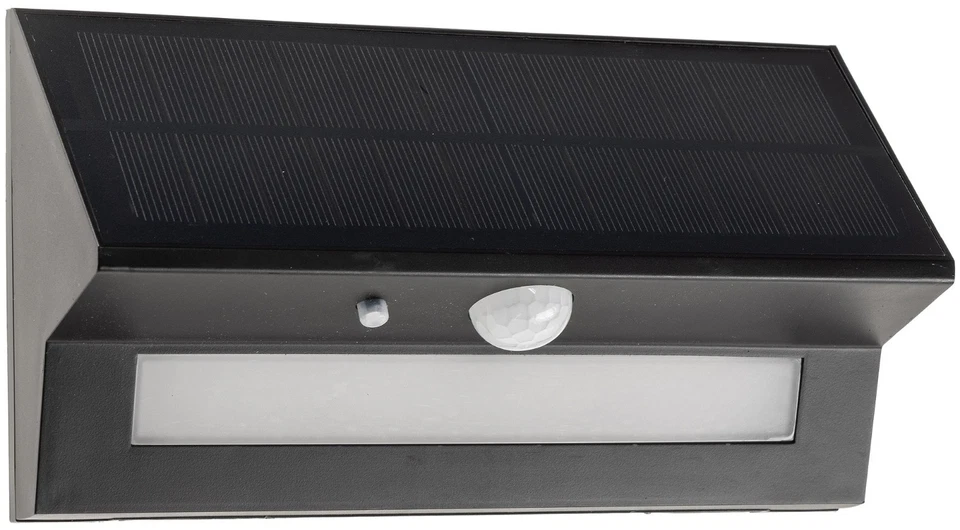 LED Solar Wandleuchte "SWL-AS400" IP44, warmweiß 3000K, PIR Sensor Solarleuchte - Bild 2 von 4