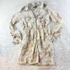 BDG Urban Outfitters Shirt Dress Women's Small Floral Button Down Long Sleeve