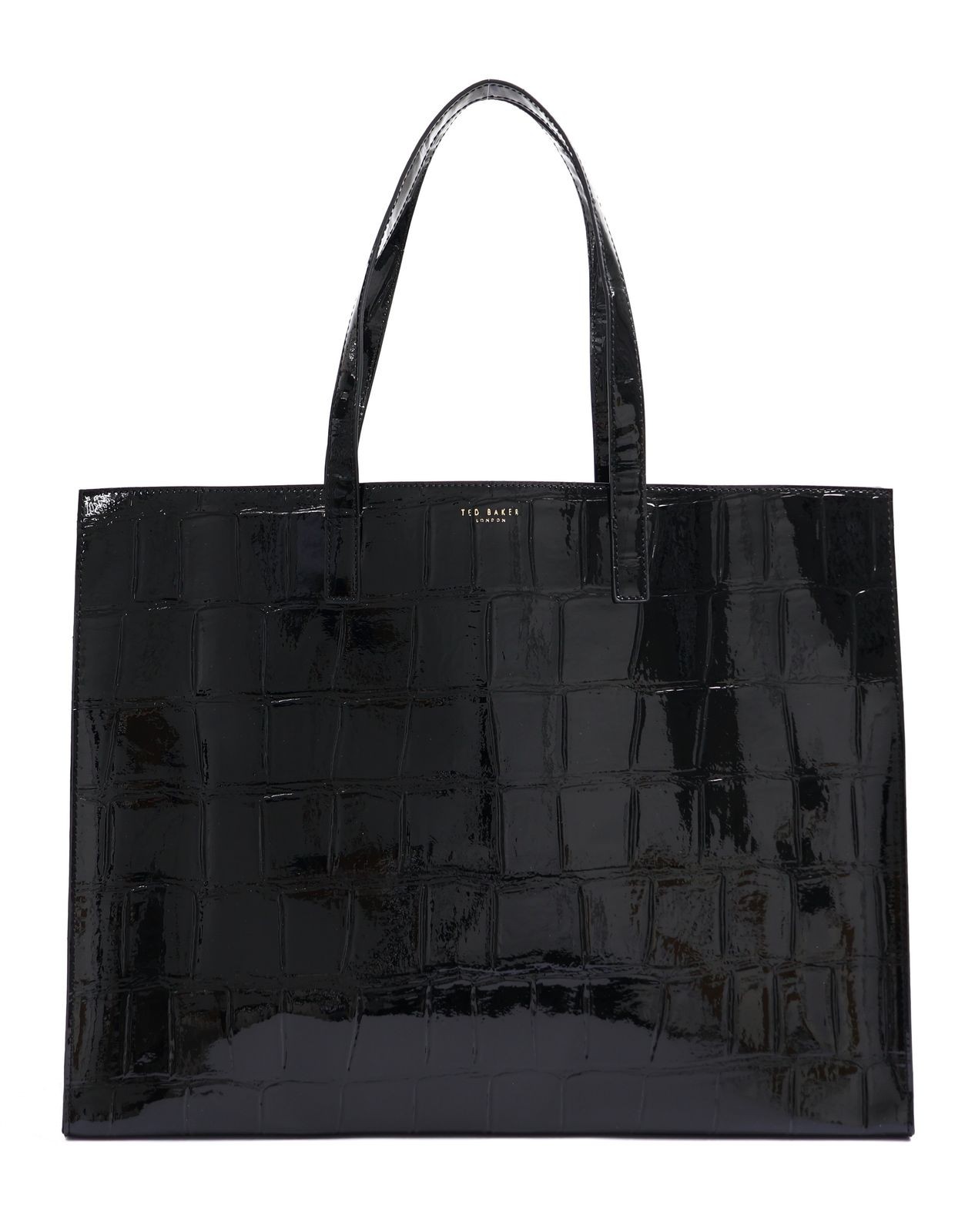 Debenhams Women's Black Croc Effect Extra Large Icon Bag - Image 2