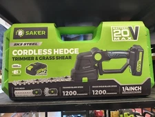 SAKER Cordless Hedge Trimmer Hand Held Electric Bush Grass Cutter Clipper Tool 