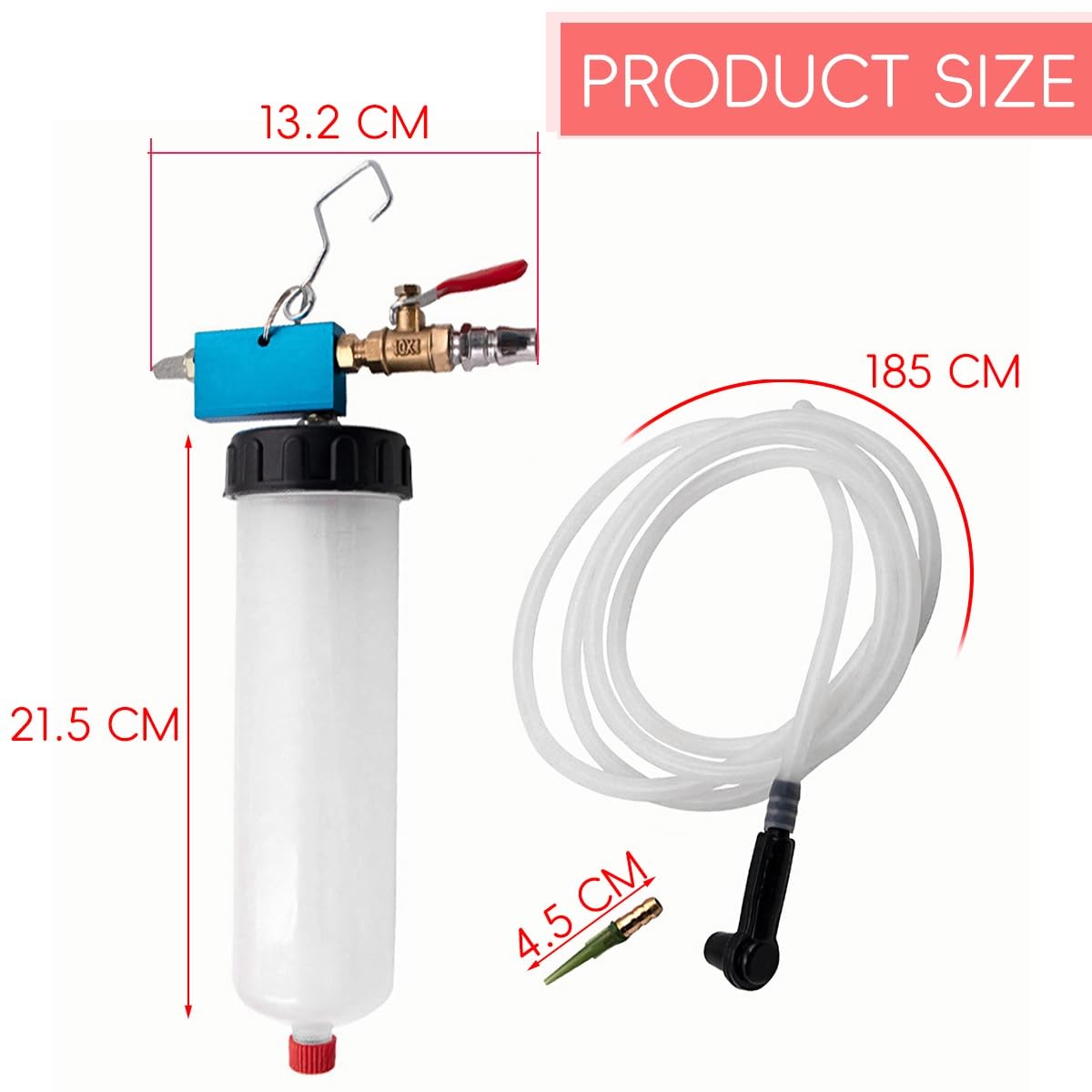 Strumento Spurgo Freni Manuale per Scarico Liquido Freni Attrezzatura Auto Profe - Miniatura 4