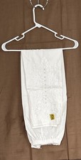 Pakistani Emb Cotton Trouser Size-L Color-white L-37in Bottom-9in Hip-22