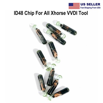 10pcs ID48 Glass Transponder Chip 48 Blank Key Chip For Xhorse VVDI2 Key Tool