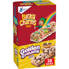 Lucky Charms  Golden Grahams S  mores Treat Bars 28 Ct  Variety Pack