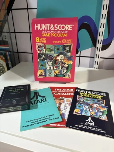 Vintage HUNT & SCORE (Atari 2600, 1978) Complete In Box CIB Tested Excellent