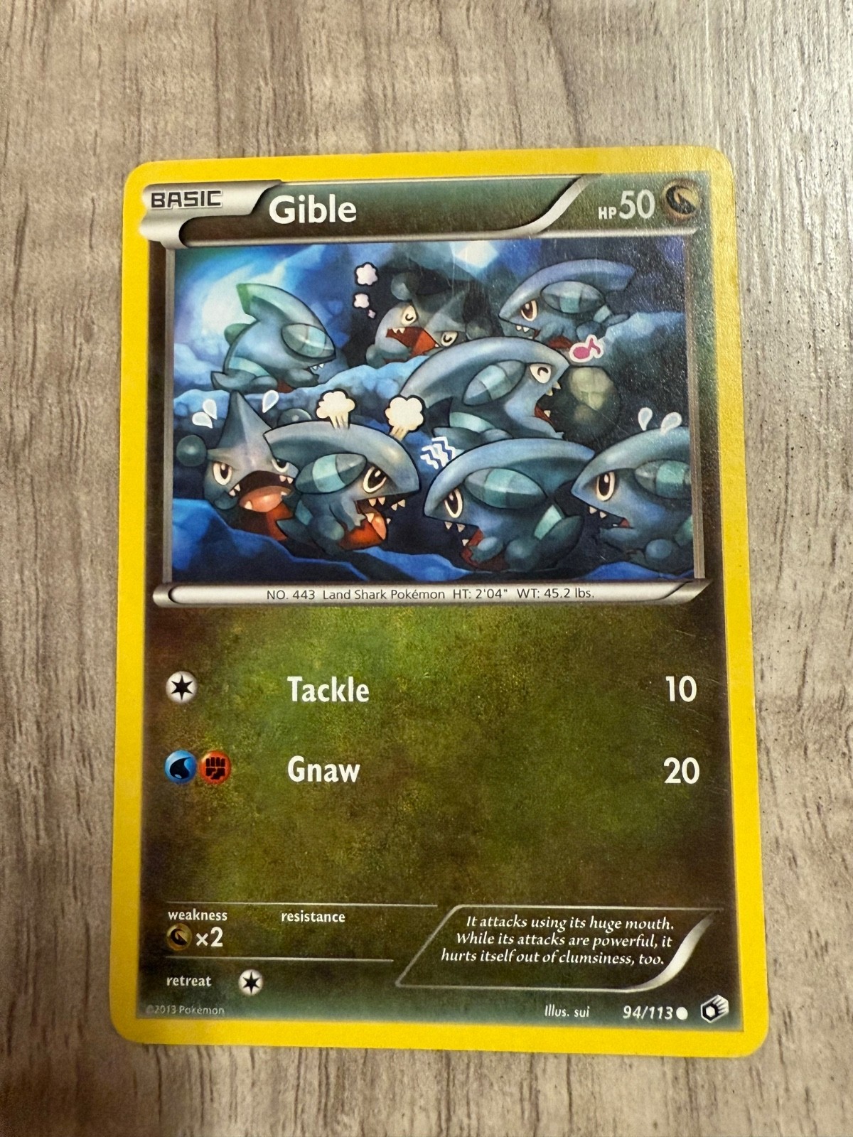 Pokémon Gible 94/113 Legendary Treasures Regular