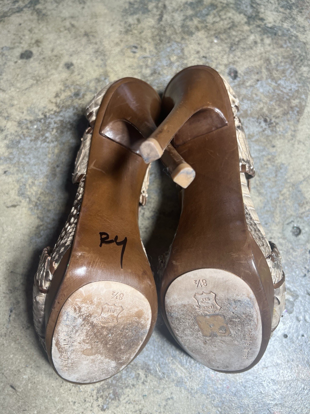 Alexandre Birman shoes Python Leather Platform He… - image 5