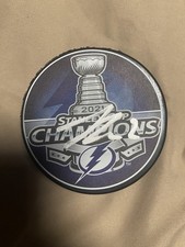 Luke Schenn autographed signed 2021 stanley cup puck 