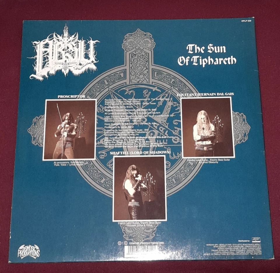 Absu - The Sun of Tiphareth - LP- first press 1995 - Osmose  OPLP 029 - Bild 2 von 4