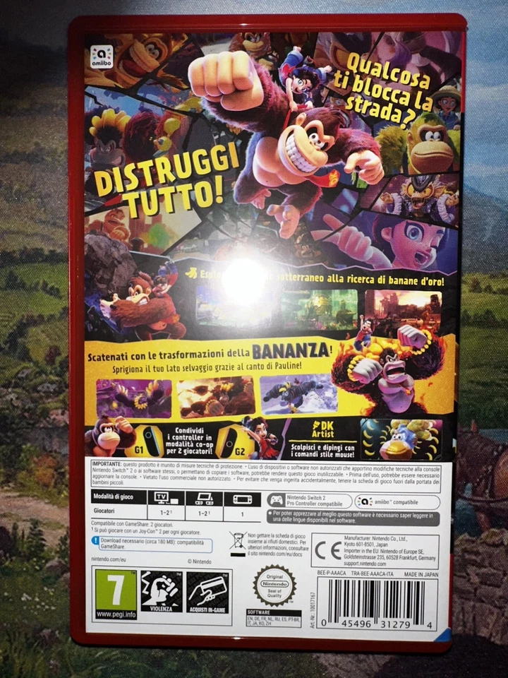Videogioco Nintendo Switch 2 Donkey Kong Bananza Custodia Ita Versione Fisica, foto 2 di 3