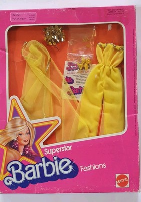Vintage 1977 Barbie Superstar Fashions Sunny Yellow Shine For Nighttime