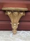 Decorative Ornate Gold Wall Shelf with Leaf Design — photo 3