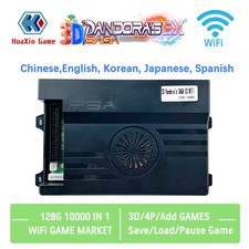 3D Pandora Saga Box, 10000 in 1, Arcade board Wifi, 128G SD Card, Add 2D 3D Game