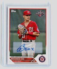 2023 Topps Pro Debut #PD-128 Brenner Cox Autographs