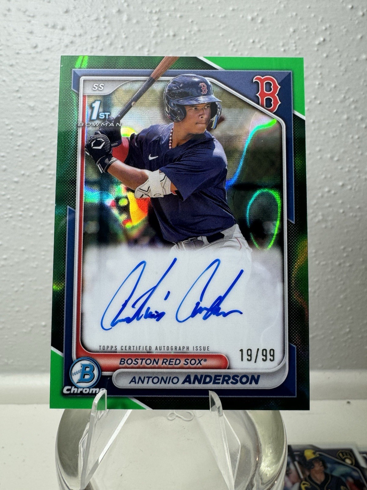 2024 Bowman Chrome Prospect Green Lava #CPA-AAN Antonio Anderson RC Auto /99