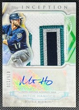 2019 Topps Inception Mitch Haniger Auto #75/110 Sick Jumbo Patch Autograph