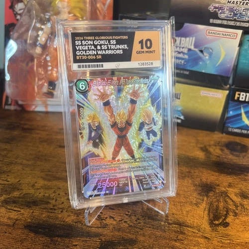 SS Goku/Vegeta/Trunks Golden Warrior BT3-006 SR ace10 perfect sub grades ￼