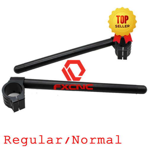 CNC Regular 51MM Fork Tube Clip Ons Handlebar 7/8" Universal Adjustable Black - Bild 1 von 13
