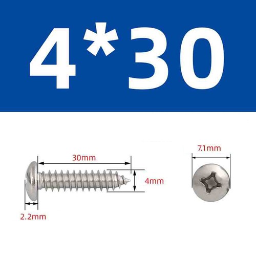 Tornillos autorroscantes cruzados de cabeza redonda de acero inoxidable 304 M1 M1.2 M1.4-M5.5 M6 M8 - Imagen 122 de 239